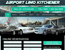 Tablet Screenshot of airportlimokitchener.com